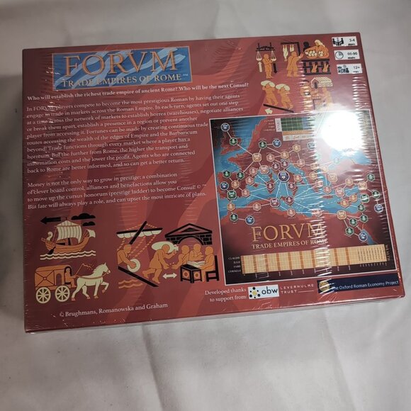 FORVM Forum Trade Empires of Rome Board Game NEW SEALED Brughmans MSRP $100CAD - Picture 3 of 9